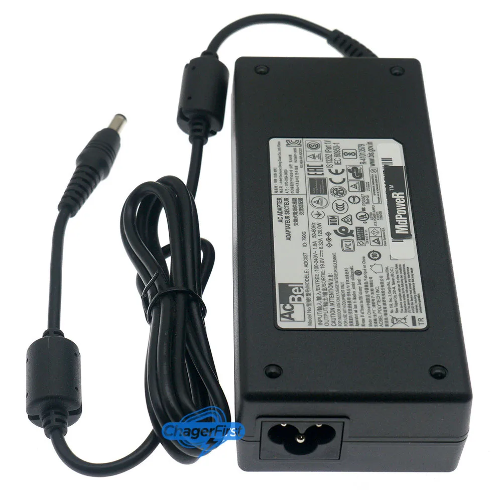 Genuine AcBel ADC027 19V 6.32A AC Adapter for ASRock DeskMini X300 A300 310 110 Shuttle XPC PE120 FOR MSI GV62 Getac B360 Dock