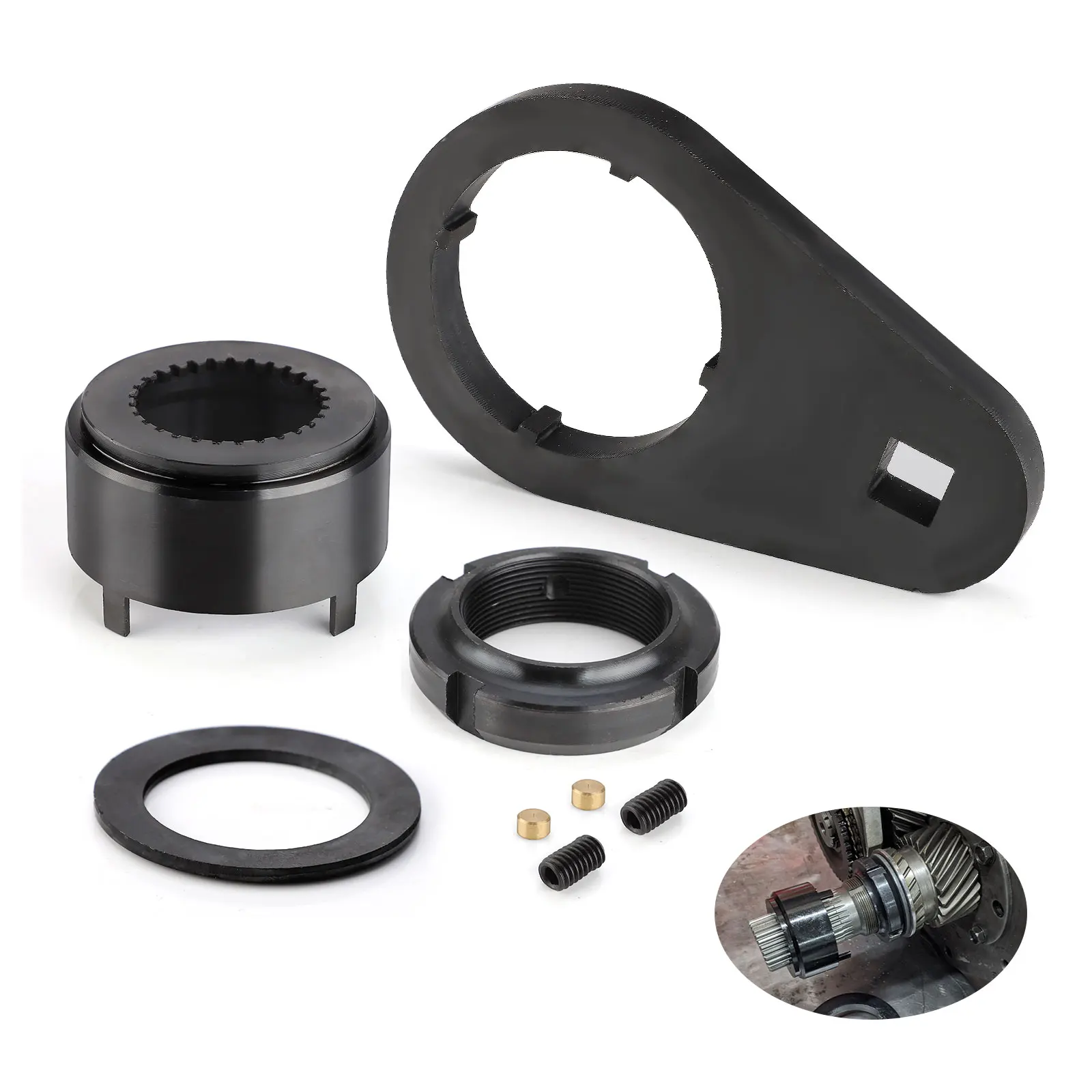 Black 5th Gear Lock Nut Retainer Kit 1/2