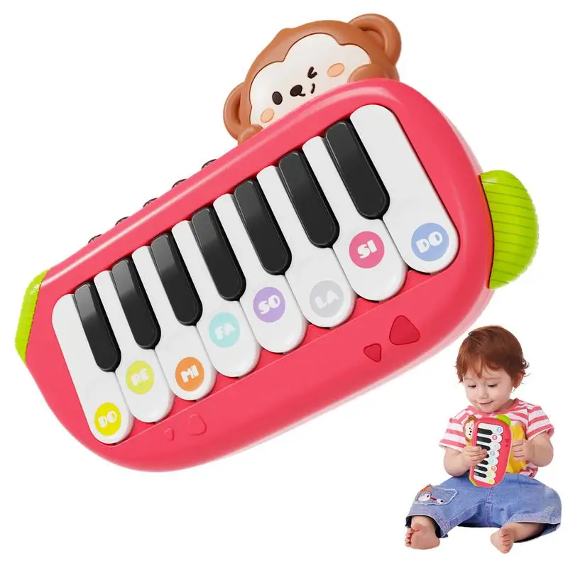 Small Piano Keyboard Monkey Educational Instrument Toy Kids Piano Keyboard Portable Multi-Function Musical Instruments Toys For