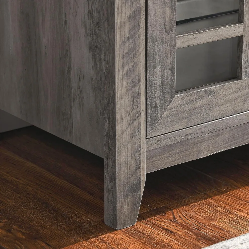 حامل تلفزيون مدفأة للتلفزيون حتى 65 مع 23 سخان مدفأة كهربائي، مركز ترفيه مع خزانة ورفوف، 55 #6