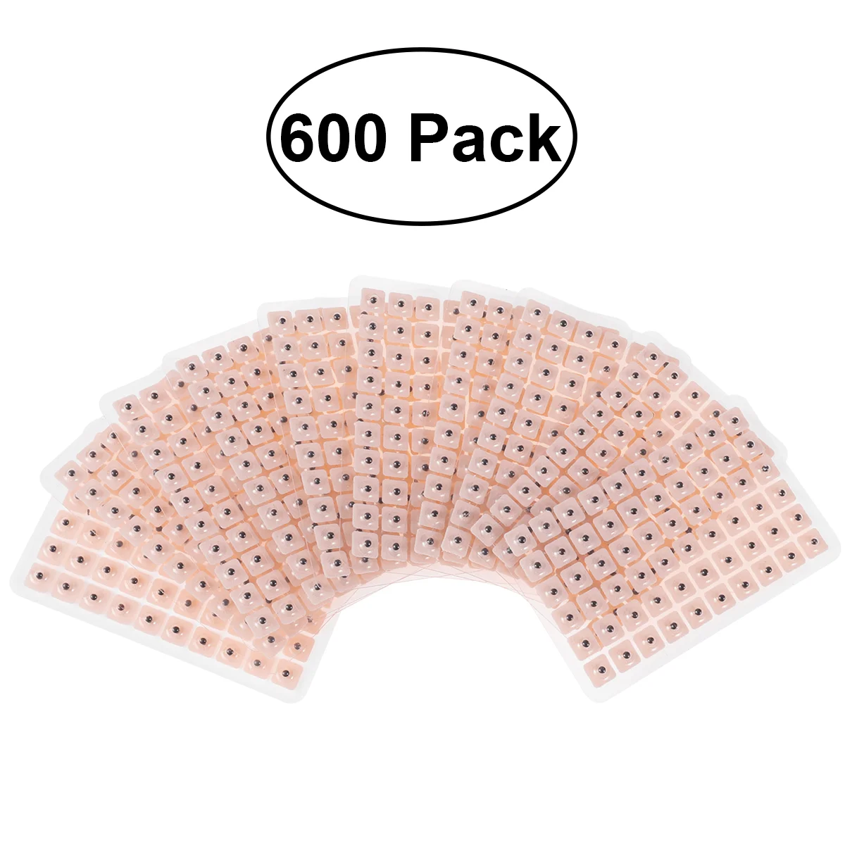 

ROSENICE 600 Counts Disposable Ear Press Acupuncture Vaccaria Plaster Bean Massagee Multi-Condition Ear Acupressure Kit (10