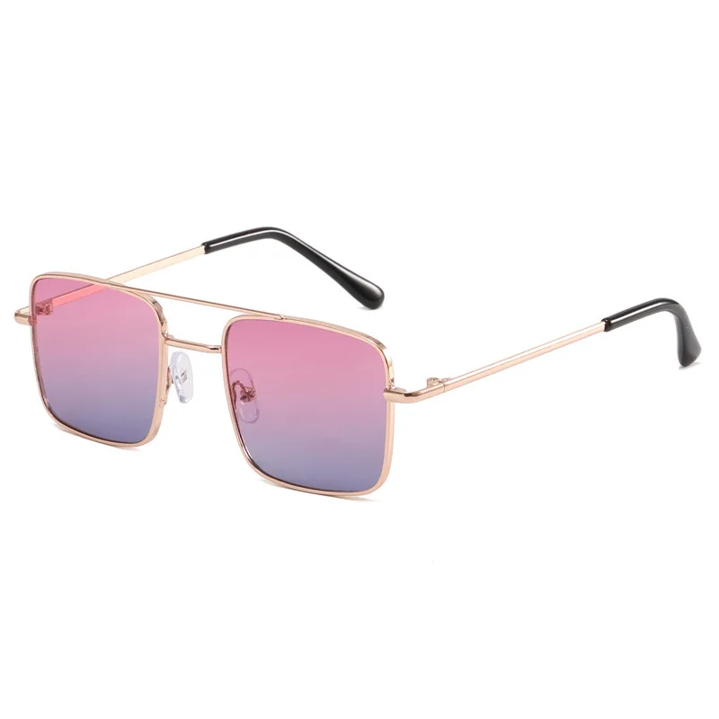 2025 Neue Metal Run Square UV400 Modische neue Kindersonnenbrille für Reisen, Sonnenschutz und UV-Schutz für Jungen