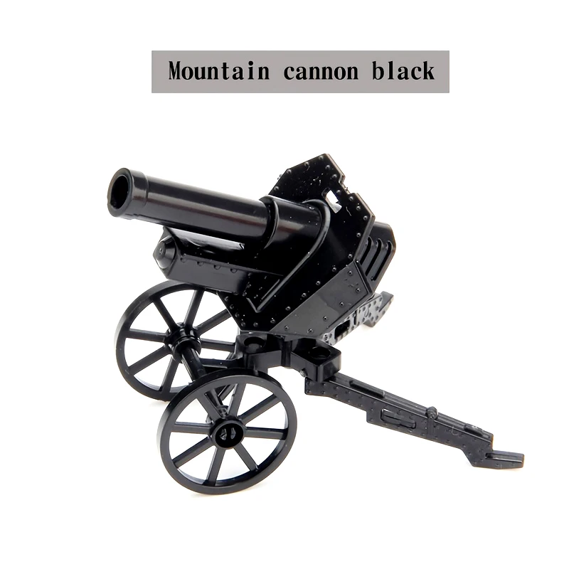 MOC Military Equipment Series WW2 Heavy Machine Gun Building Blocks Educational Toys Kids Gifts DIY Militaries Weapon Pieces