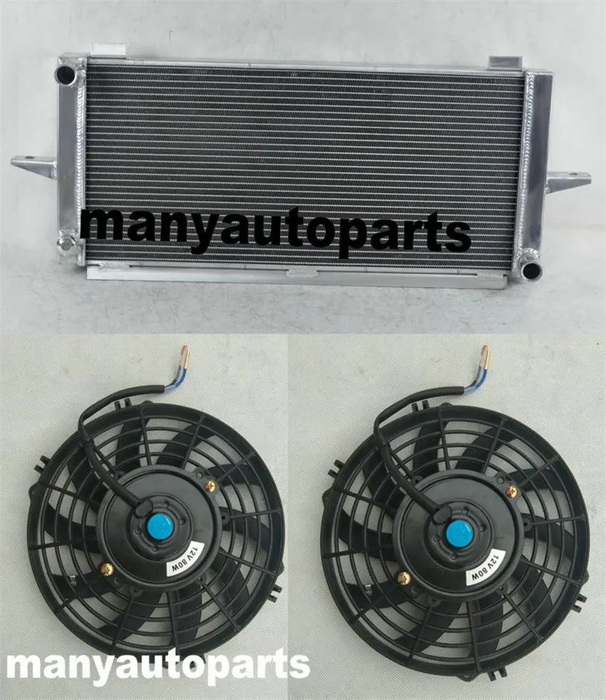 50MM Aluminum radiator &TWO FANS for FORD ESCORT SIERRA RS500/RS COSWORTH 2.0 82-97