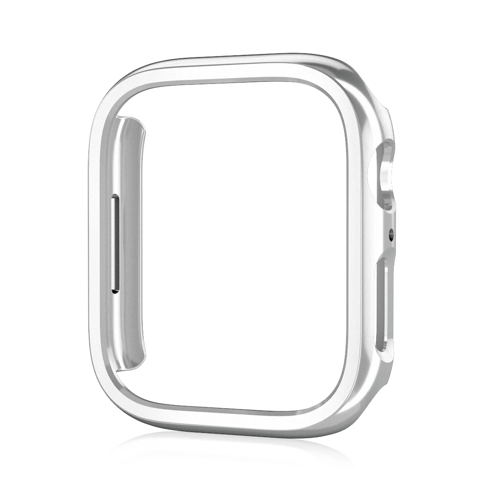 For Apple Watch 45mm 41mm 38mm 42mm 40mm 44mm Plated Skeleton Cover Hard PC Bumper Case Frame for iWatch SE 9 8 7 6 5 4 3 2 Case