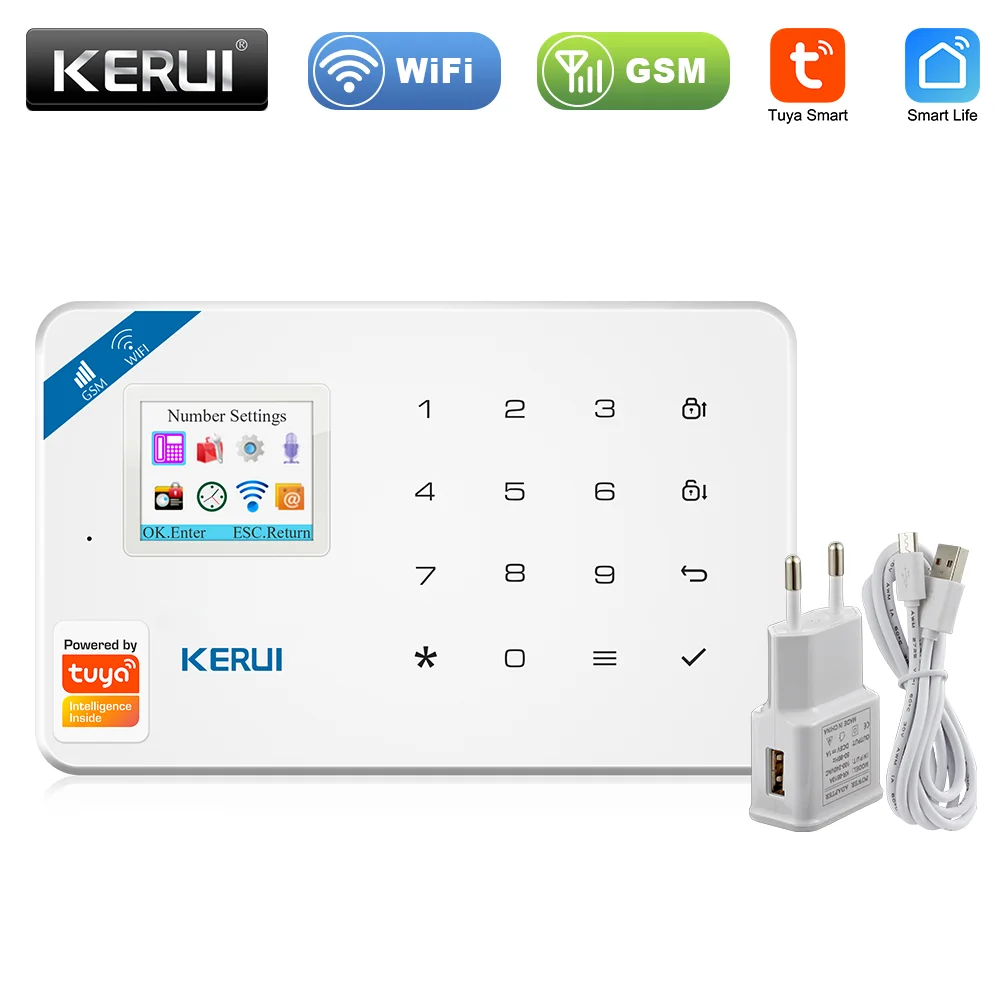KERUI W181 Tuya Smart Home WIFI GSM Alarm System Einbrecher Home Security Alarm App Steuerung Motion Sensor 6 Sprachen Garage alarm