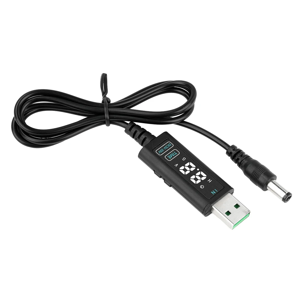 USB/Typ-C-Boost-Kabel DC 5 V auf 12 V, 20 V, einstellbarer Spannungswandler mit Legierungsanschlüssen für Router, Laptop, schnelles Aufladen