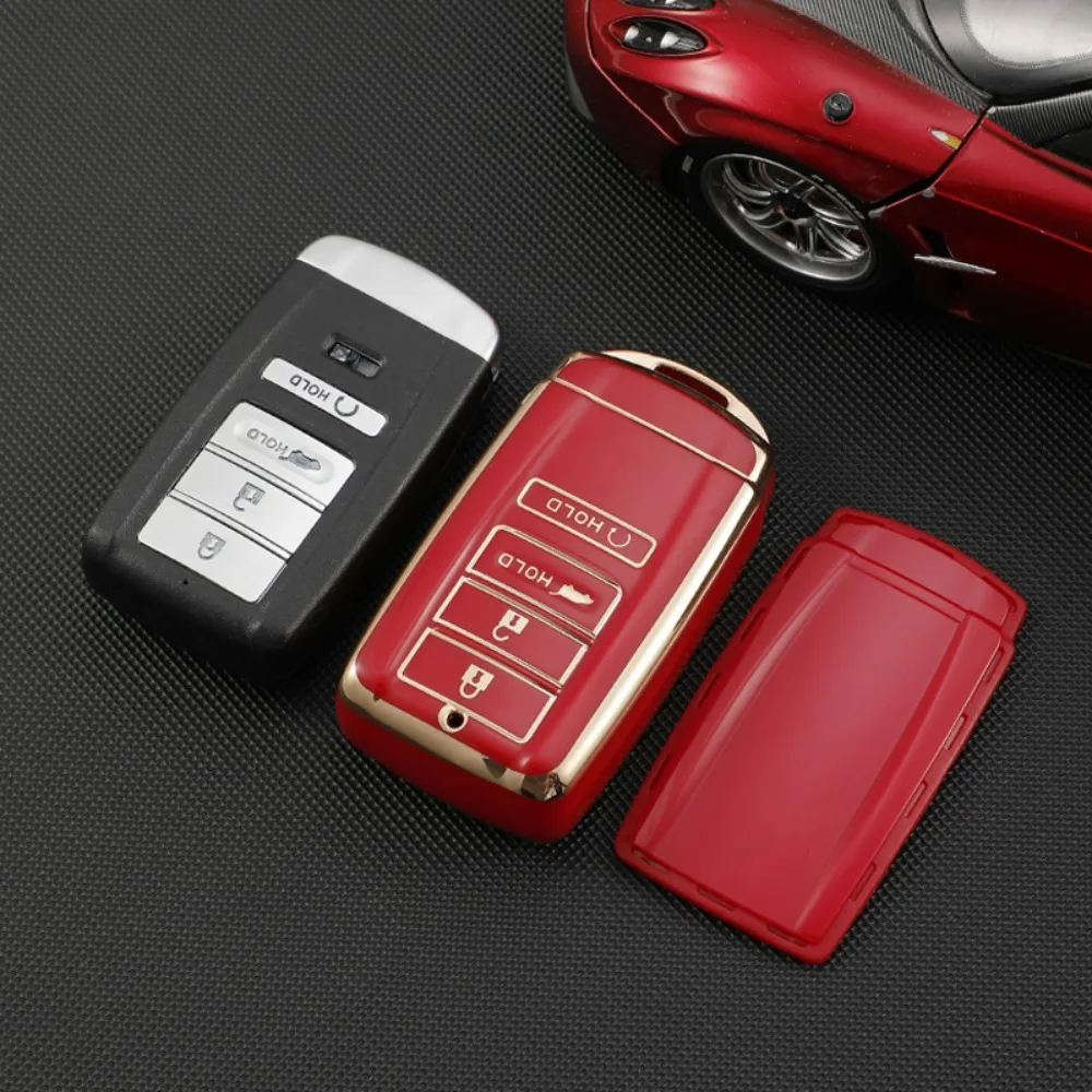 Soft TPU Car Key Case for Honda Acura RLX MDX CDX TLX-L NSX RDX Car Key Shell Fob Holder Cover Protector Key Chain Accessories
