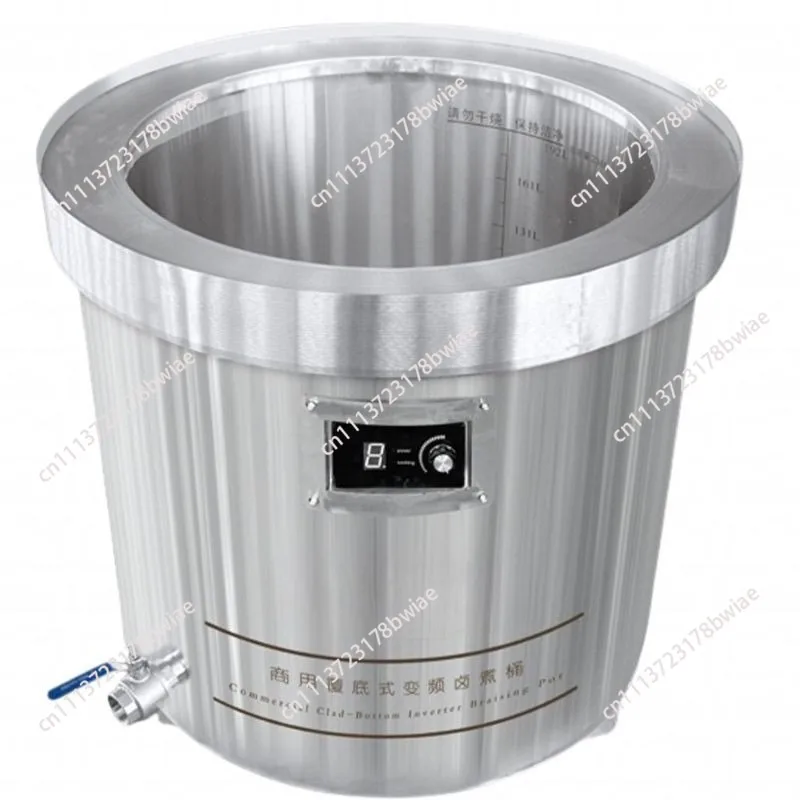 Commercial gas multi-functional thermal insulation braised pot stainless steel double-layer electric heating open flame heating