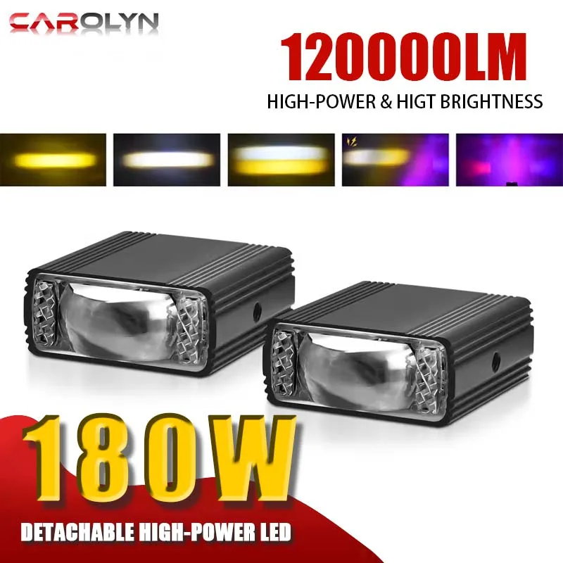 

Carolyn 2pcs Motorcycle Spotlight Auxiliary Lighting Night Driving Work Light Grille Strobe Lights Running Light IP68 Waterproof