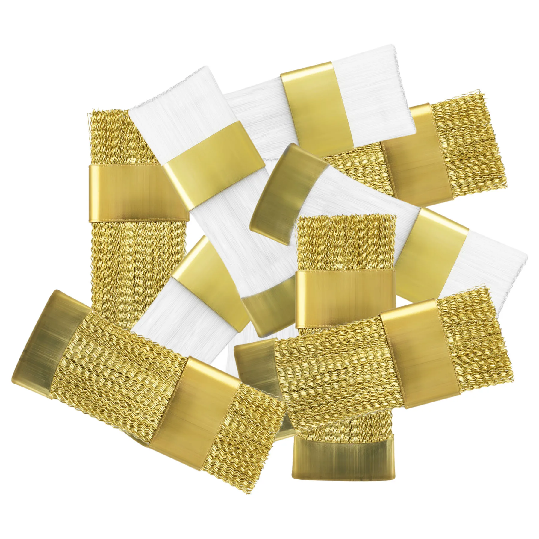 5 stks nagelboor reinigingsborstel gouden kleur draagbaar voor elektrische manicure boren koperdraad boor borstelreiniger gereedschap