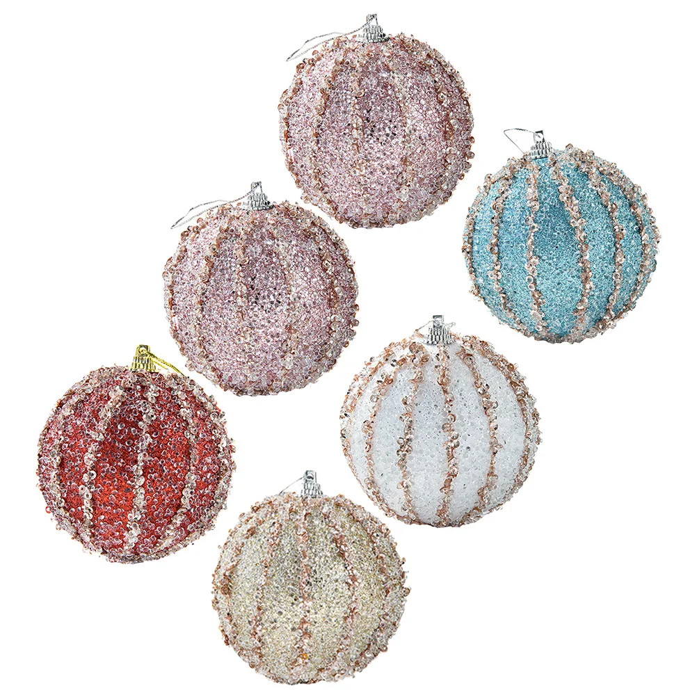 

6 Pcs Christmas Decoration Ball Unique Ornaments for Tree Small Hanging Decorations Room Balls Home