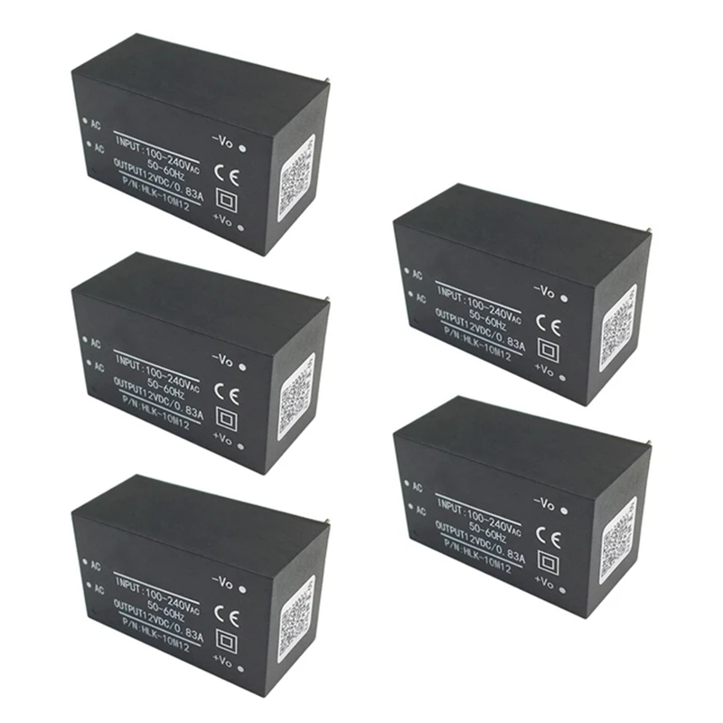 5PCS AC-DC Isolated Power Module AC DC Converter 220V To 12V 10W AC DC Power Module HLK-10M12