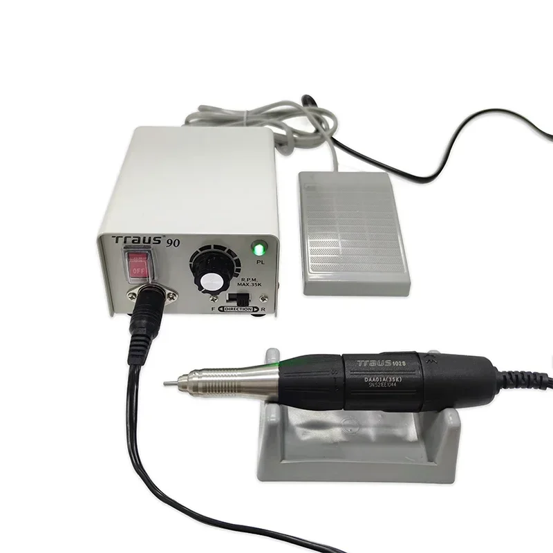 2026/TRAUS90 35000RPM Strong Micromotor Set Brush Motor Handpiece Jewelry Grinding Jade Polishing Micro Motor