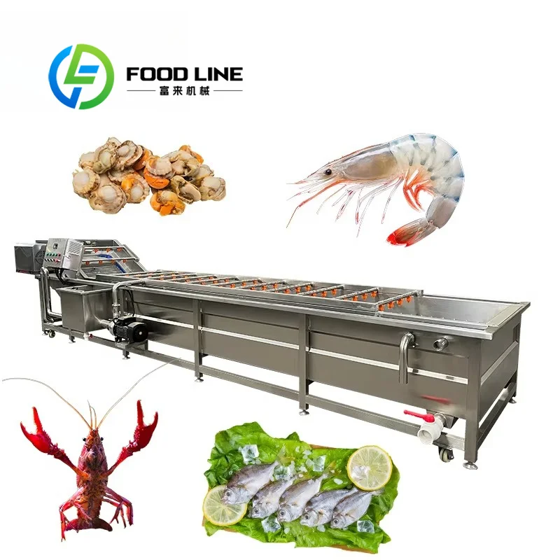 Bubble Vegetable Washer Anti-Corrosion Body Adapts Humid Wet Workshop Environment For Long Term Commercial Vegetable Washing