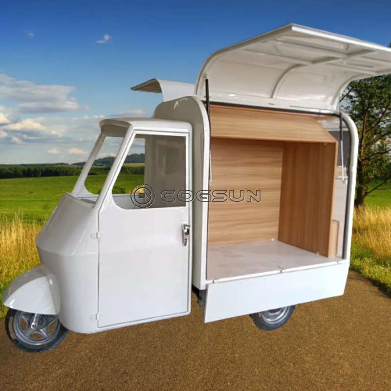 

Electric Tricycle Food Truck Vending Snack Three Wheels Food Cart Mobile Breakfast Snack Food Truck Trailer Full Equipment