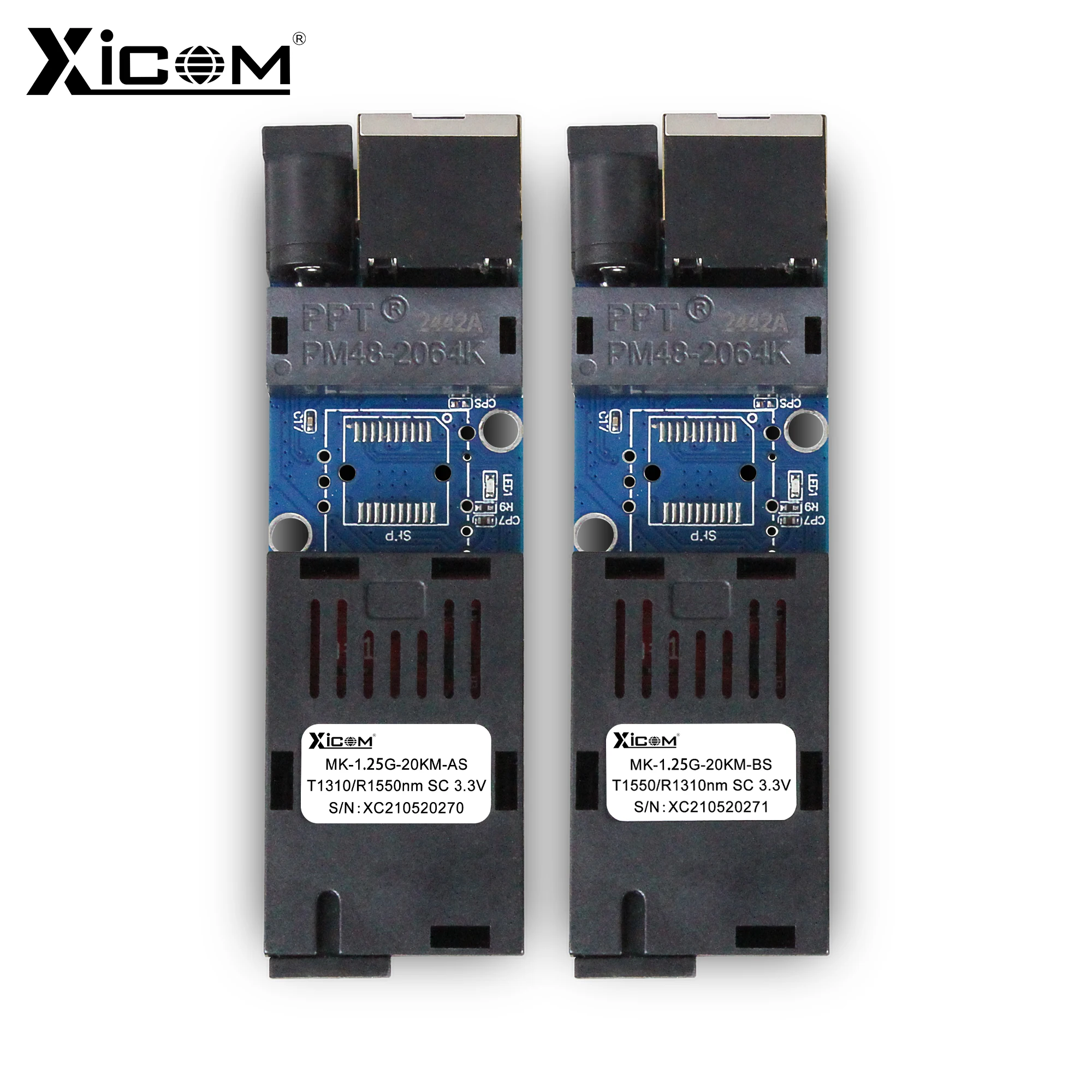 Xicom 1F1E Gigabit Fiber Optic Media Converter PCBA Board 1000Mbps 1 SC Ports 1 RJ45 Ports for Date Center/IP Camera