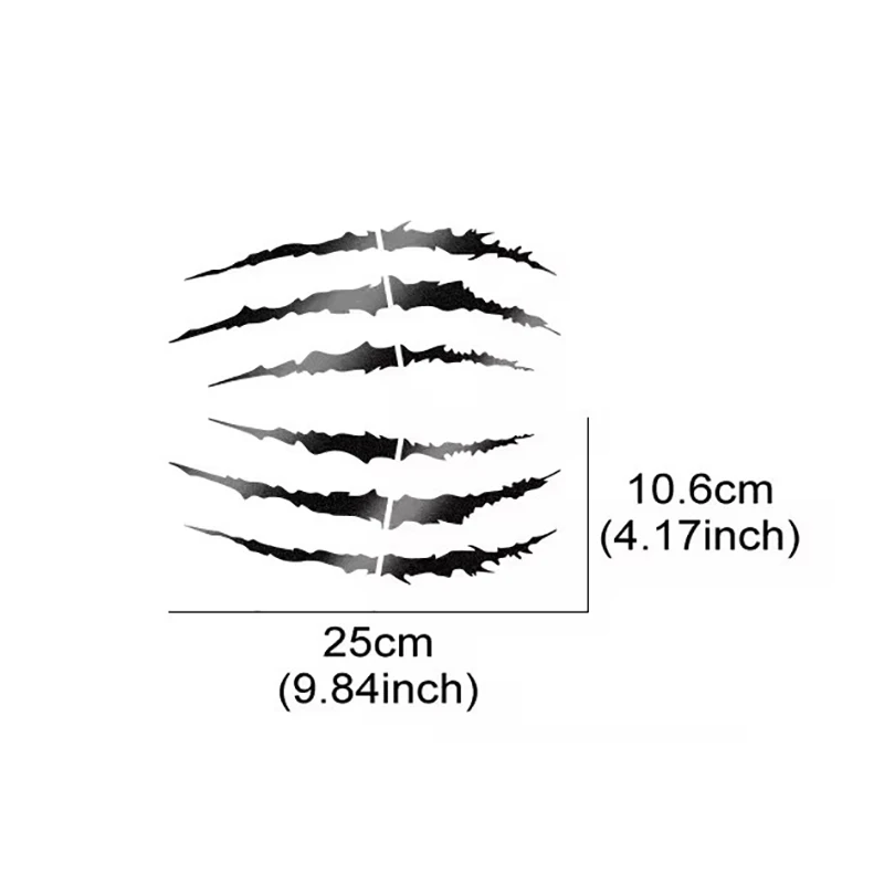 دراجة نارية خوذة ملصقات الوحش مخلب الخدوش شريط مقاوم للماء DIY تجديد دراجة نارية خزان الوقود درابزين جسم السيارة ملصق #2