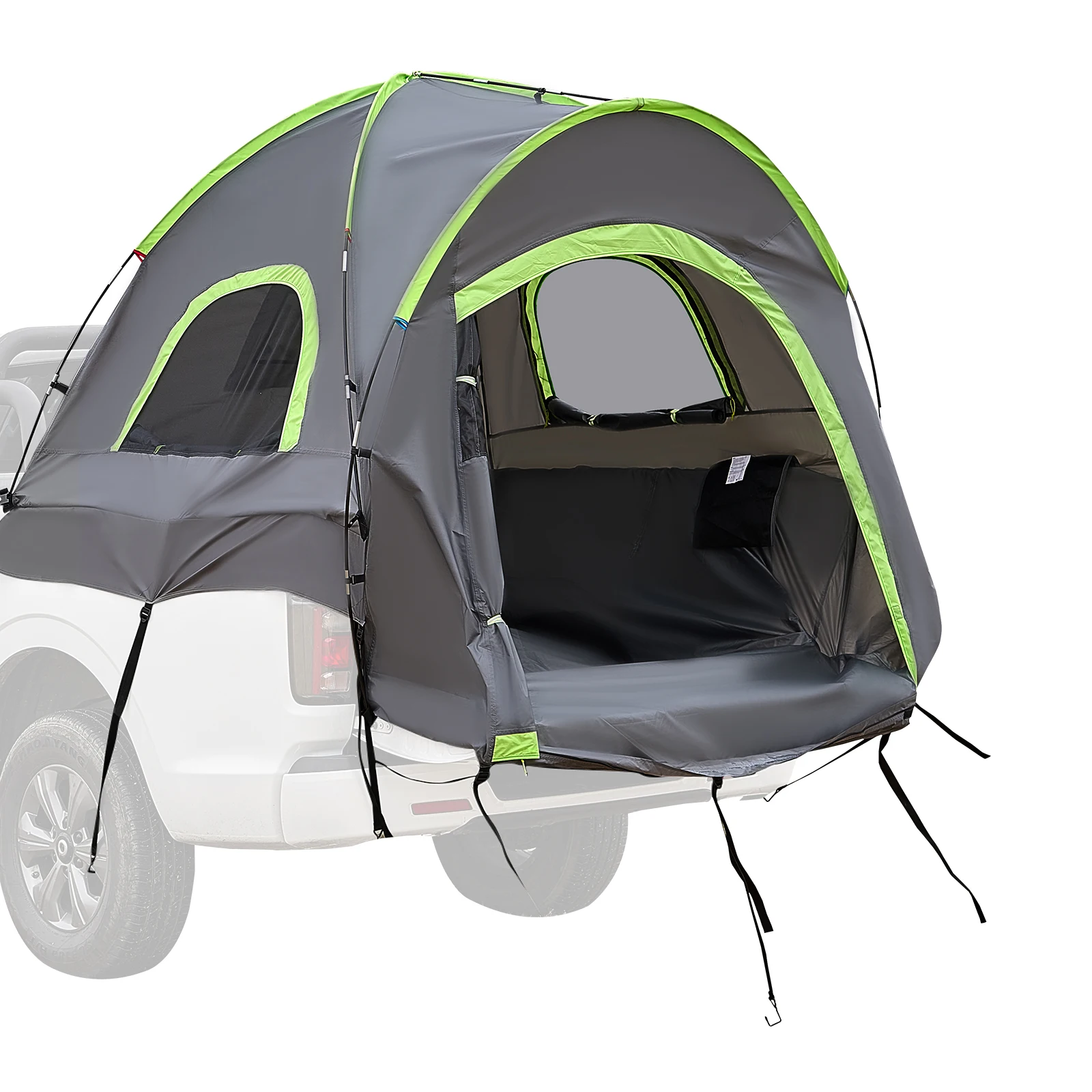 VEVOR Pickup Truck Tent for Camping, Waterproof PU2000 Truck Bed Camper Shell Truck Bed Tent with Double Layer Design Windows