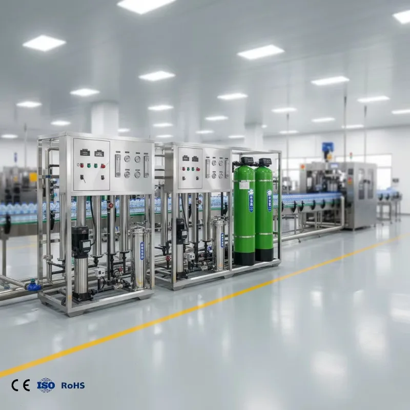 Industrial Reverse Osmosis System 500LPH 12TPD For Bottled Water Plant Water Treatment Equipment
