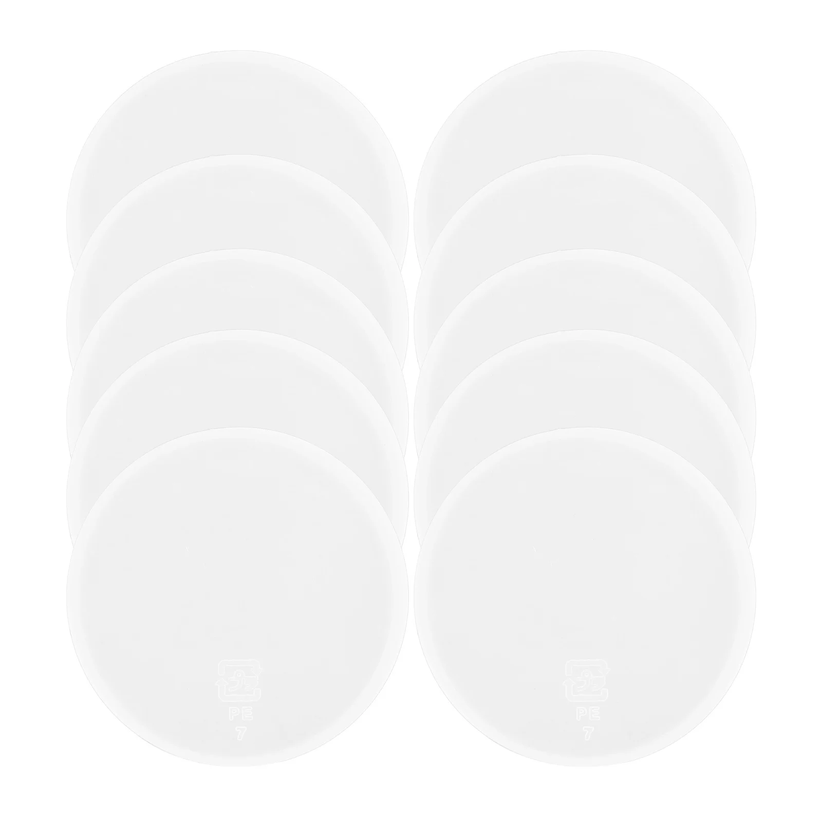 

50Pcs Reusable Plastic Lids for Yogurt Jars 2.36 Inch Diameter with Straw Hole Tight Seal Home Kitchen Use Jar Lids