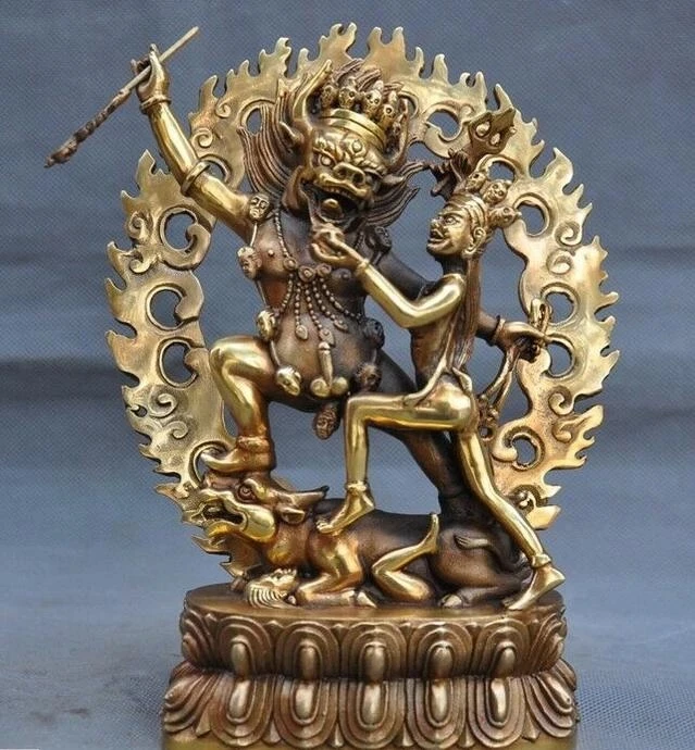 

Tibet Buddhism Bronze Hevajra Mandkesvara HAPPY Budda Yab-Yum Buddha Statue