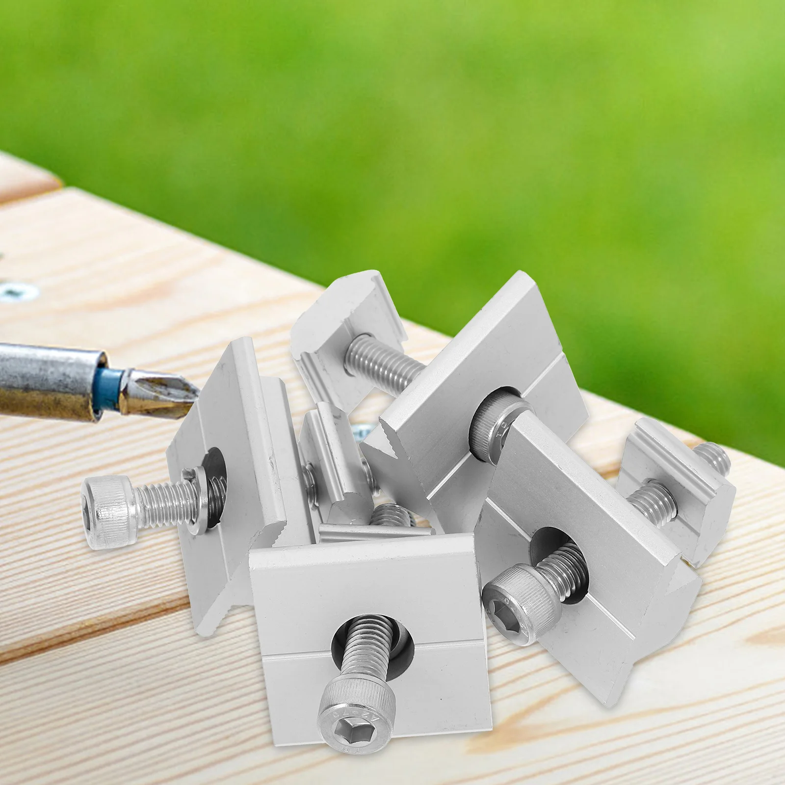 

4Pcs Aluminum Alloy Solar Panel Mid Clamps Easy Installation Metal Mounting Clips Secure Fit for Solar Panel Mounting Kits