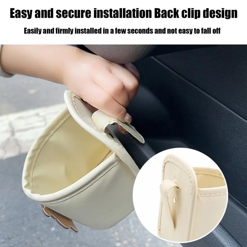 

Car Door Cup Holder pu Leather Auto Drink Rack Storage Bin Auto Back Seat Cup Holder Organizer For Car Interior Accessories