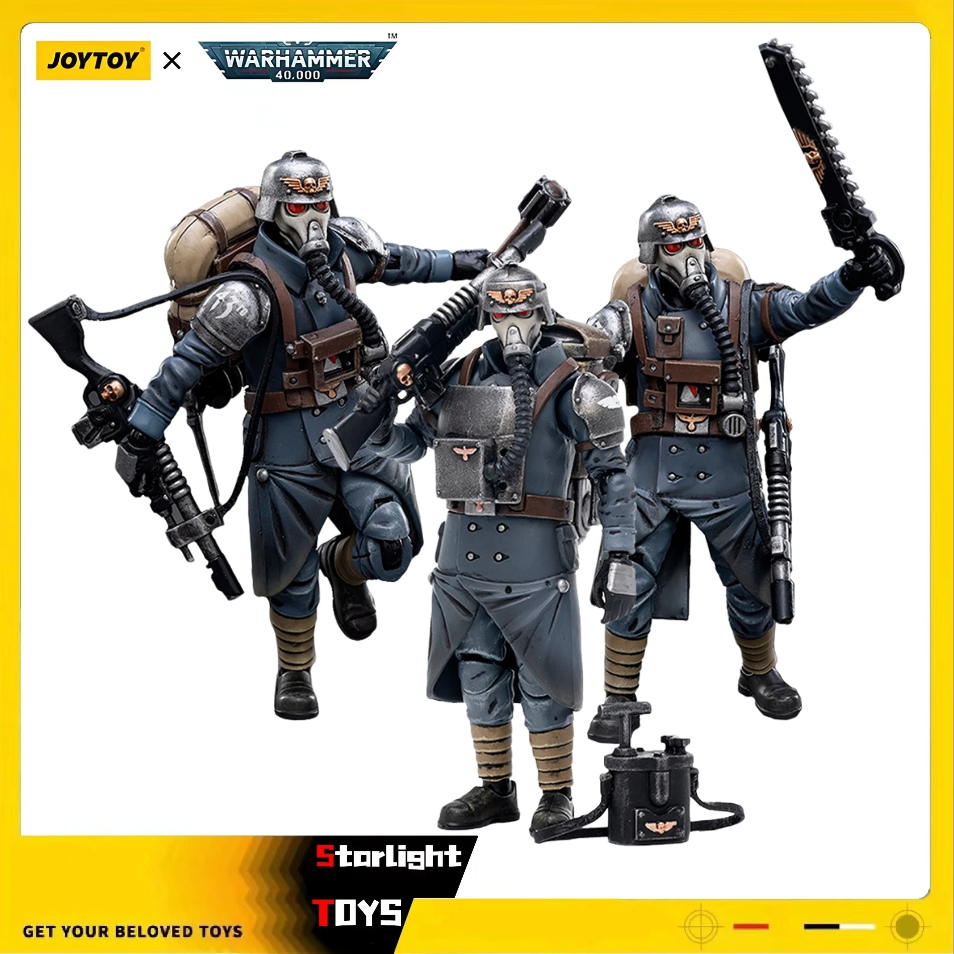 

JOYTOY 1/18 Фигурка Warhammer 40K Astra Militarum Death Korps of Krieg Veteran Squad Модель игрушки в подарок