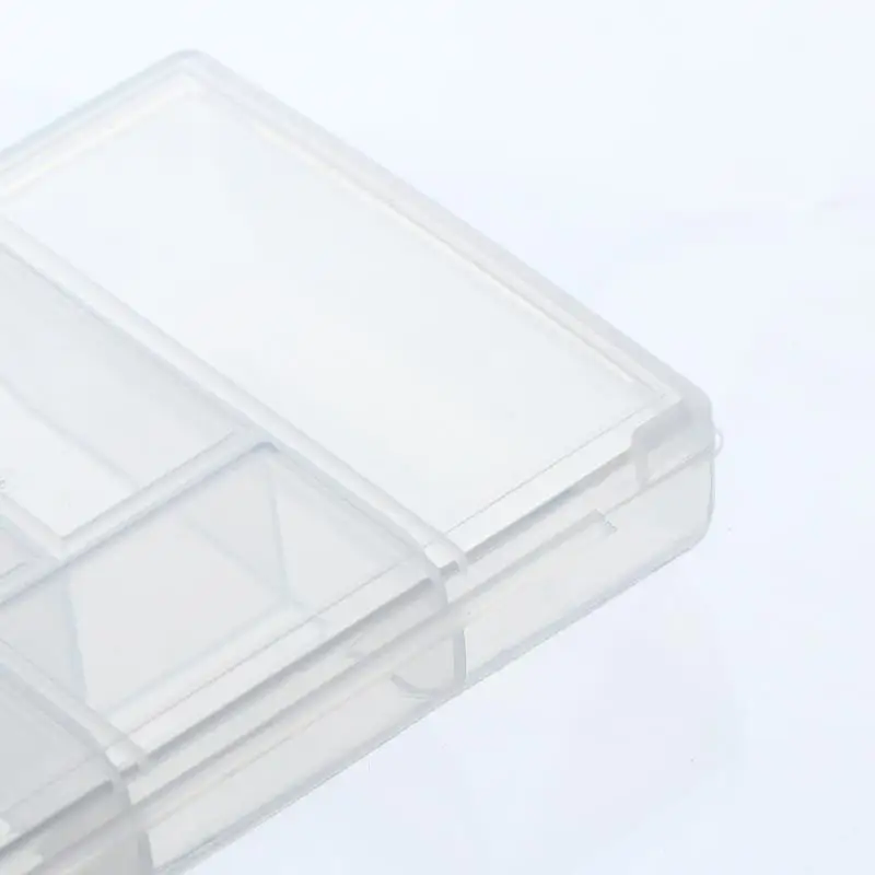 2 Stück Kunststoff-Schmuckbox mit 6 Fächern, Organizer zur Aufbewahrung von Perlen, Schmuckaufbewahrungsbox, rechteckige Schachtel – Detail 13