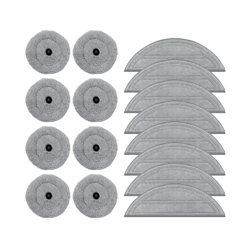 A005-تنظيف شامل مع 16 قطعة من وسادات الممسحة القابلة للغسل - لـ Roborock Saros 10 / G30 / S9 Maxv Ultra