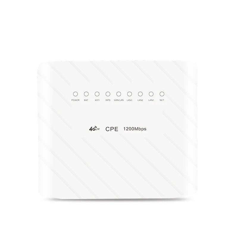 4G LTE Cat6 Router FDD DL300/50Mbps Band 1/3/5/7/8/20/38/40/41 700/900/1800/2100/2600MHz 100User AC 1200Mbps