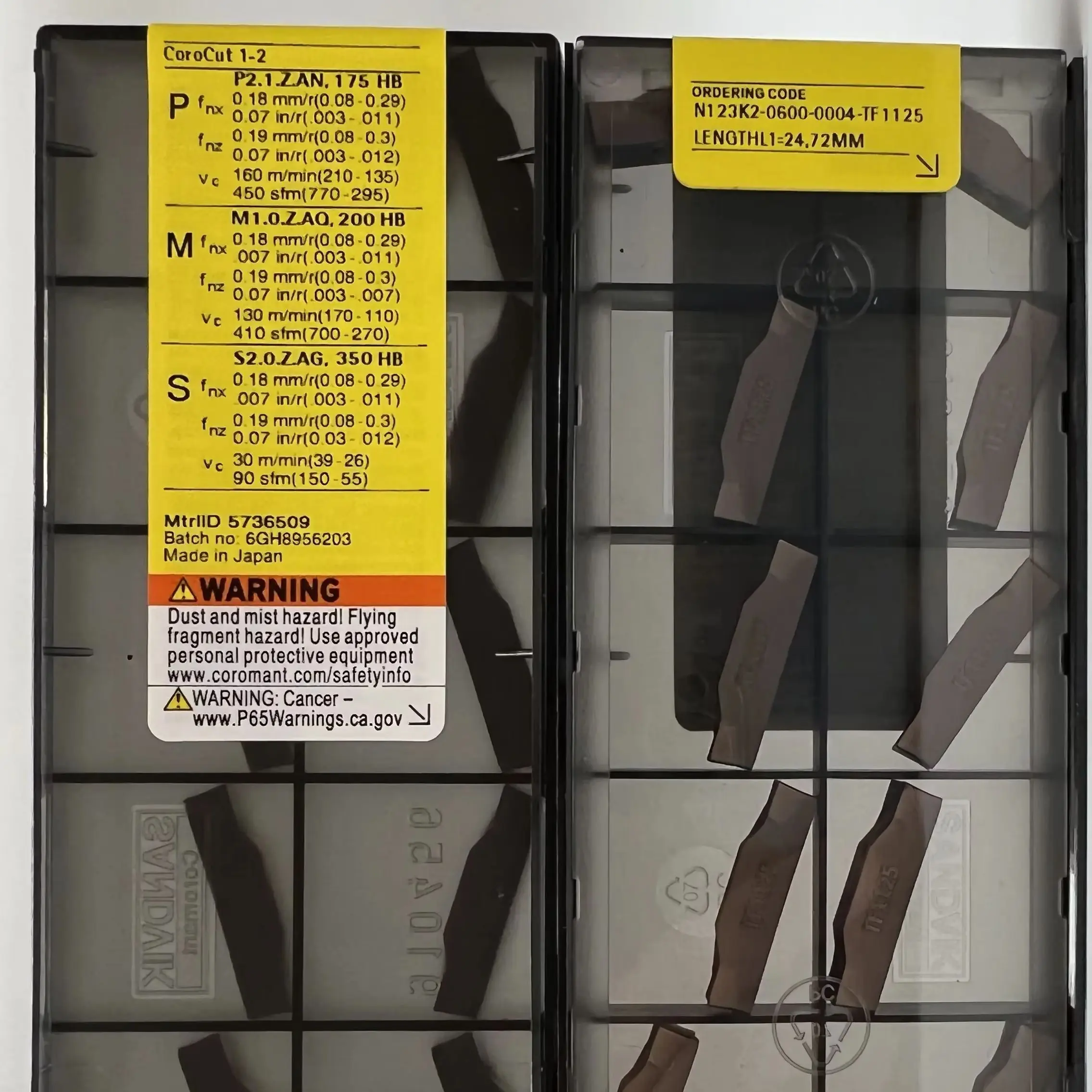 

N123K2-0600-0004-TF 1125 Original slotted turning tool