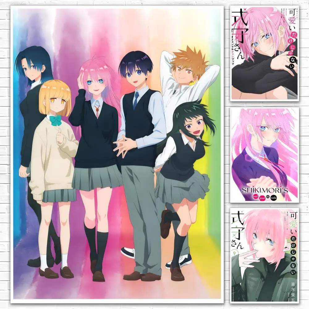 Anime Shikimori's Not Just a Cutie Poster Poster All-match HD Waterproof Self-Adhesive Wall Art Sticker For Home Bedroom
