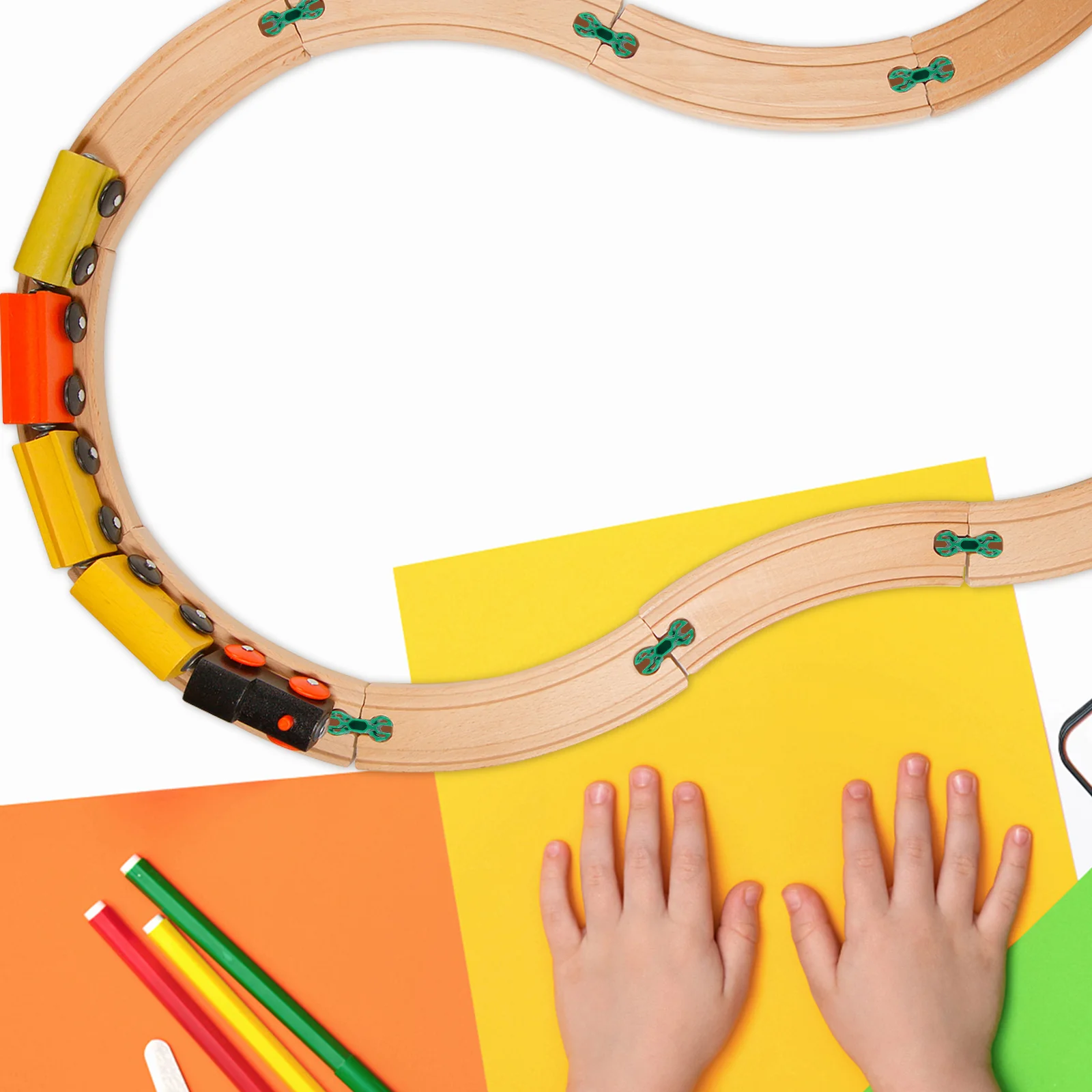 

5Pcs Plastic Train Track Connectors Sturdy Rail Adapters for DIY Railway Play Set Train Set Accessories Railway Track Connector