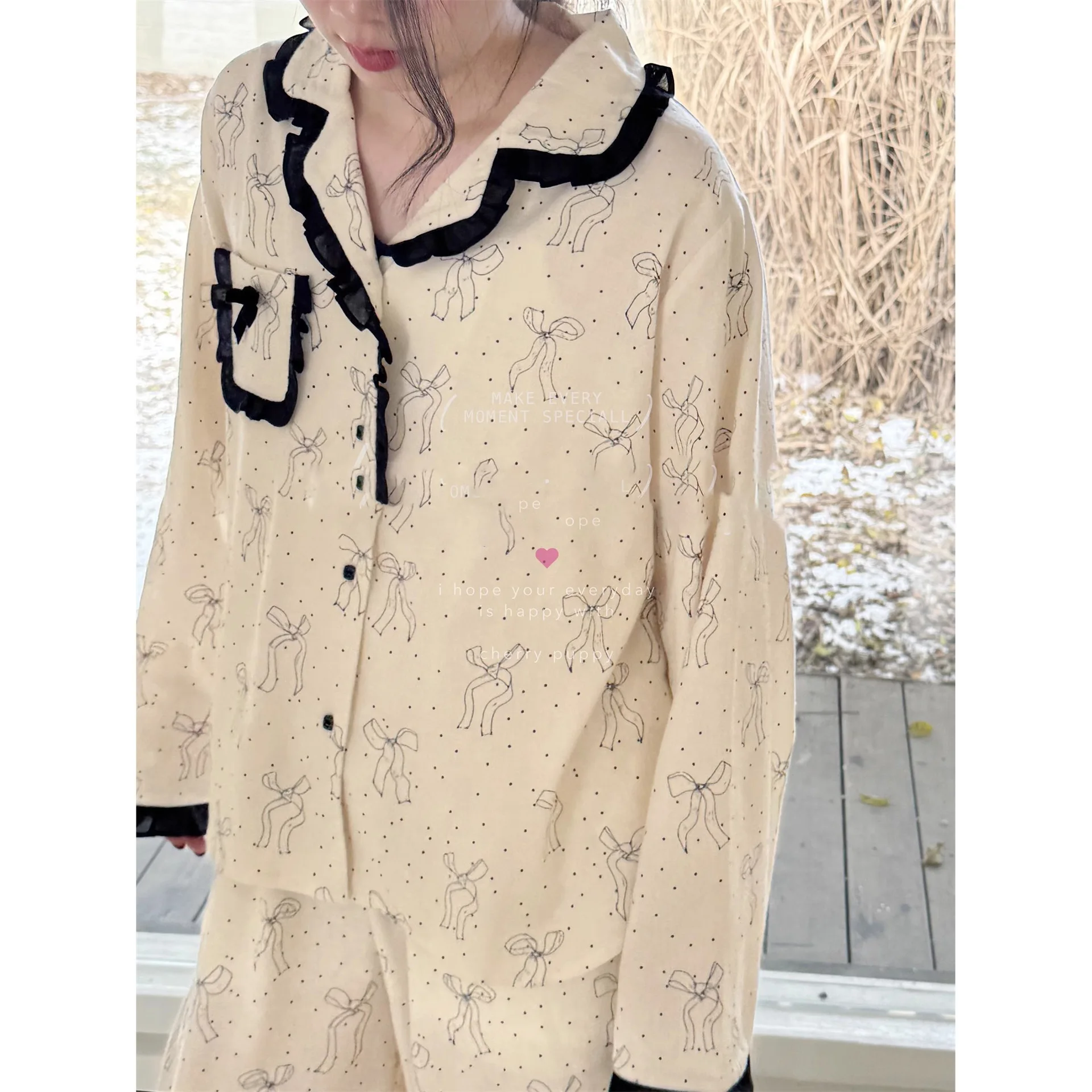 

Pjs Set Women's Pajama Set Women's Warm Winter Pajamas Fashionable Home Clothes, Pajamas Cloud Cotton Cute and Soft Pajama Set