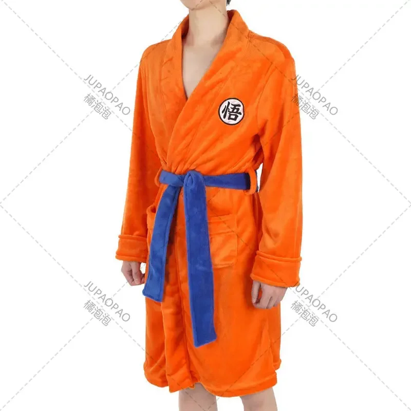 Peignoir Cosplay Son Goku Anime pour hommes et femmes, pyjama KakarPossible, garde au chaud, flanelle douce, hiver