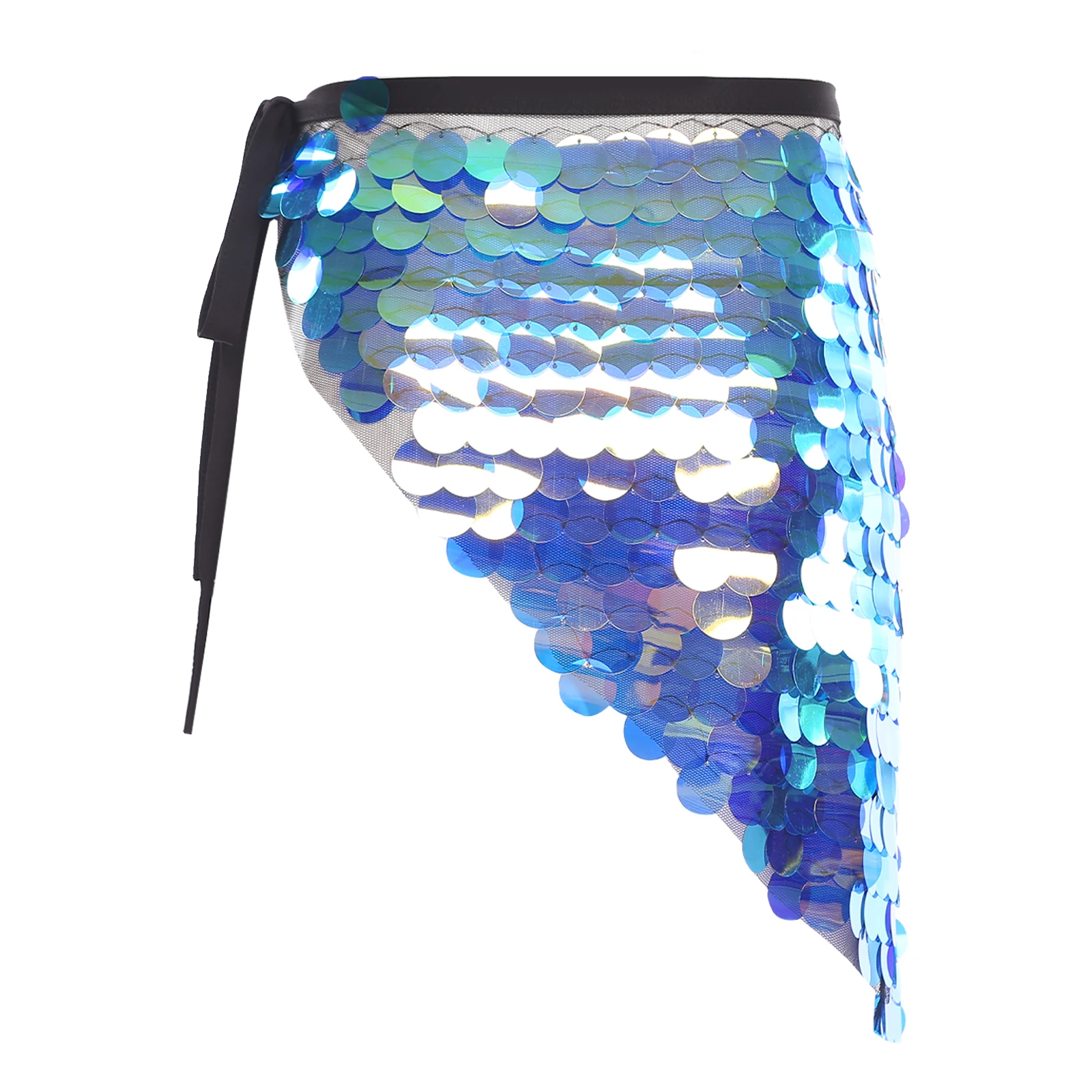 Femmes paillettes paillettes danse du ventre hanche écharpe à lacets taille jupe hanche enveloppement pour Chacha Latin salle de bal danse scène Performance