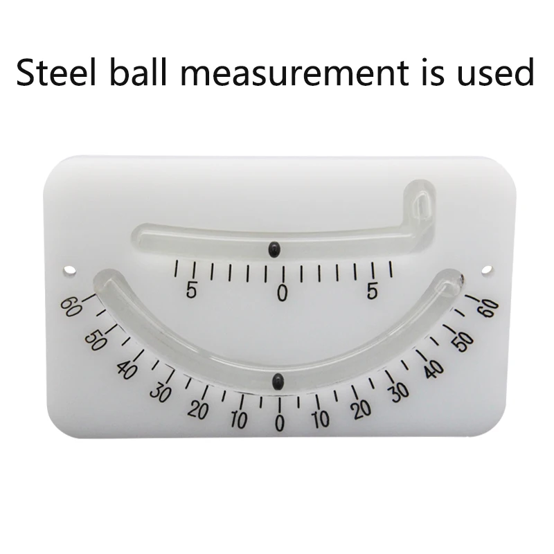 Curved glass horizontal bubble 5-0-5/60-0-60, double tube inclinometer level, marine angle measuring instrument accessories,