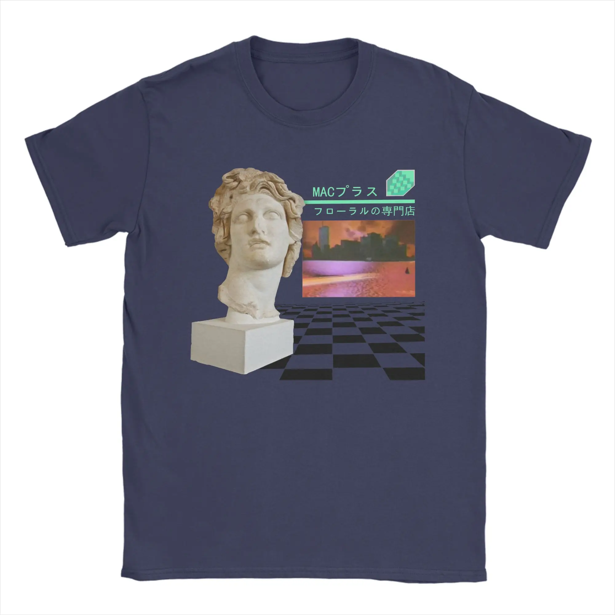 Men Women Vaporwave Aesthetic T Shirt Vapor Wave Floral Shoppe Macintosh Plus Cotton Clothes Round Neck Tees Plus Size T-Shirts