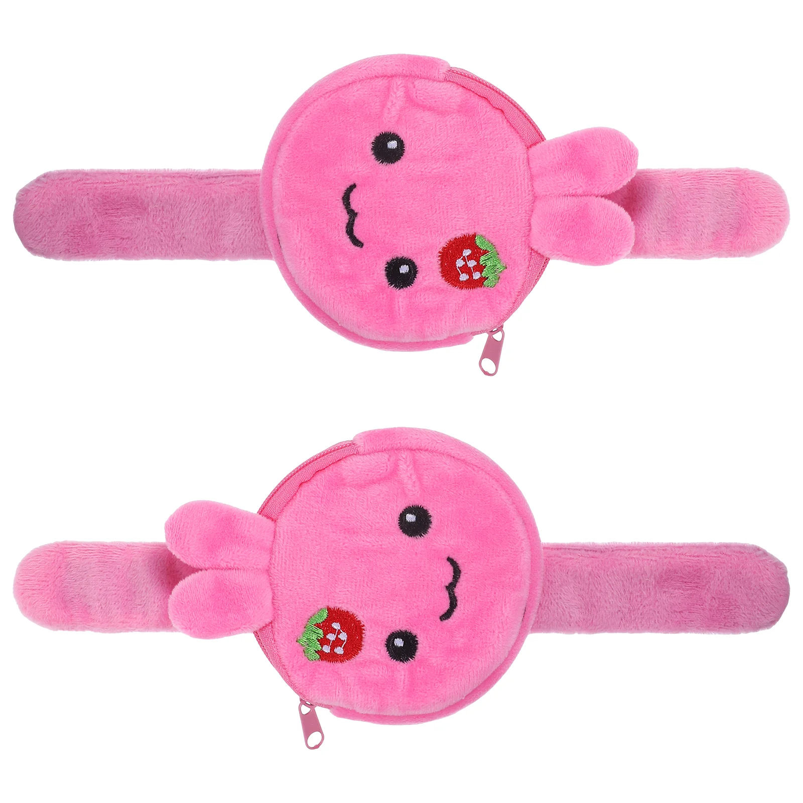 2 Pcs Rabbit Coin Purse Slap Bracelet Bangle Wrist Bands Funny Kids Toys Cloth Plaything Party Lovers