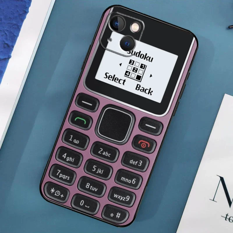 Retro Handyhülle mit Muster für iPhone 17 16 15 11 12 14 13 Pro Max Mini X XS XR 7 Plus 16E Air Stoßfeste Silikonhülle – Detail 2