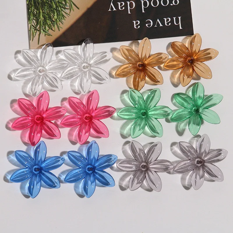 نمط جديد 50 قطعة/الوحدة 30 مللي متر لون طباعة الكرتون الزهور شكل الاكريليك الخرز لتقوم بها بنفسك مجوهرات الملابس الشعر التبعي #3