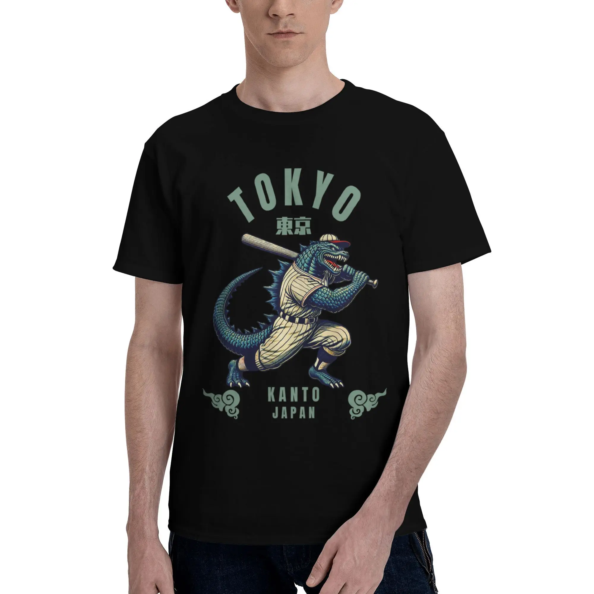 

Custom Men's Godzillaed T Shirt Short Sleeve Cotton Tshirts Fashion T-shirt Casual Tee Slim Fit Clothing