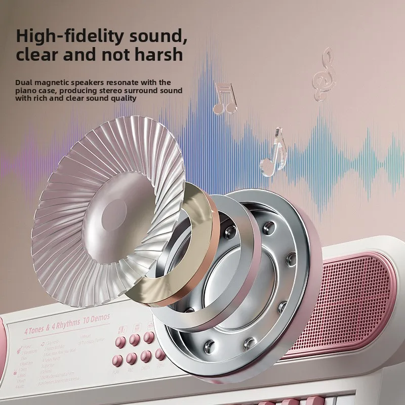 37-Tasten-Kinder elektronische Tastatur mit Mikrofon Baby Montessori pädagogisches Spielzeug Musikinstrument Kinder spielen Musik Klavier Spielzeug