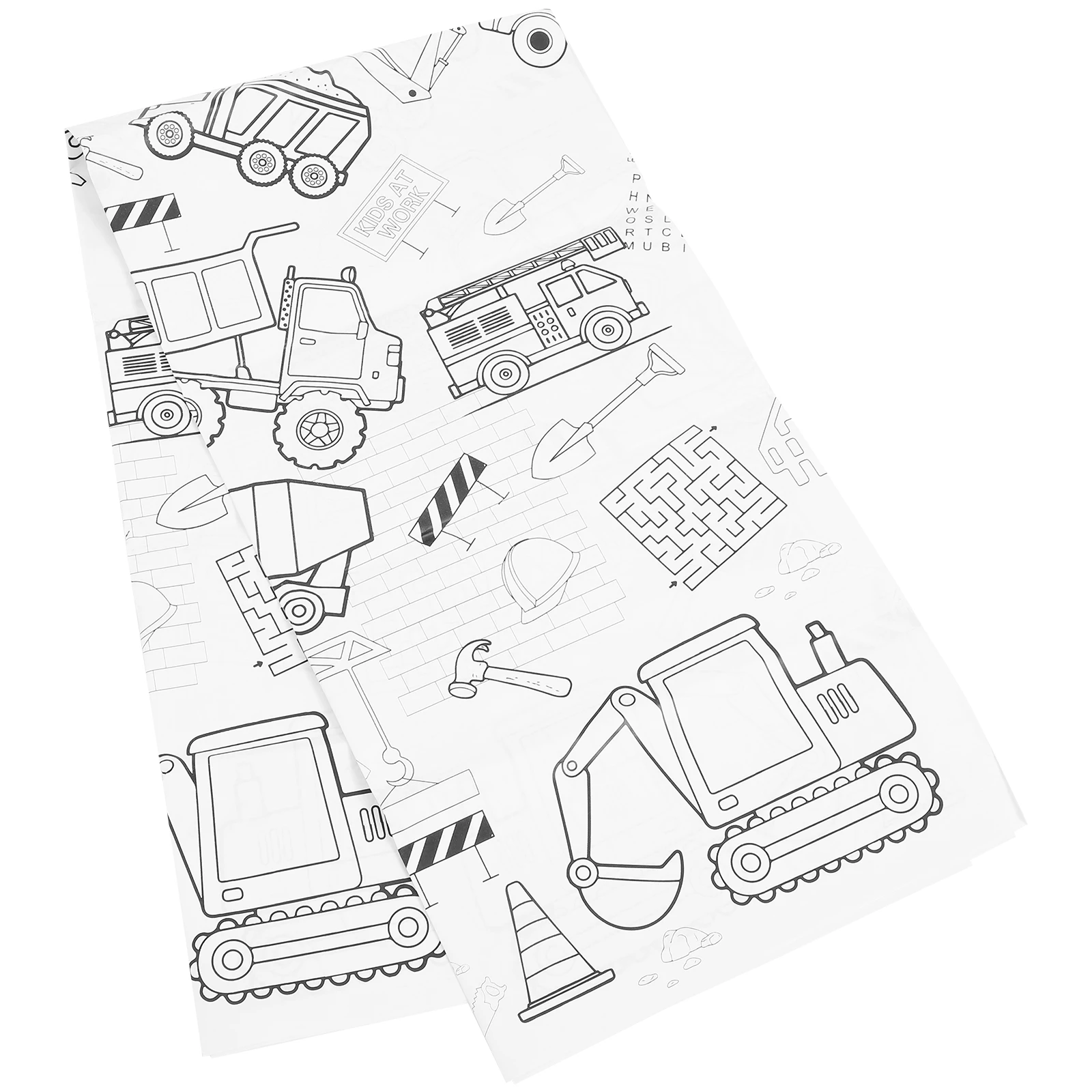 

Engineering Coloring Tablecloth 137x274cm Birthday Party Paper Home Dinner Decor Protective Layout Prop