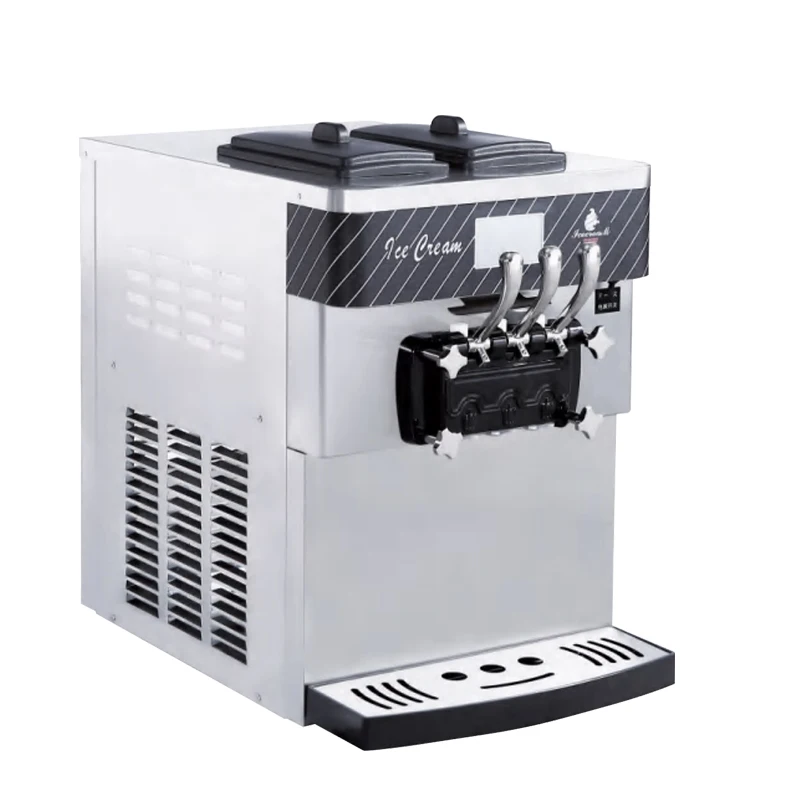 

Ice Cream Machine Automatic 3 Flavors Table Top IceCream Making Maker Commercial Soft Serve Ice Cream Machine For Business Price