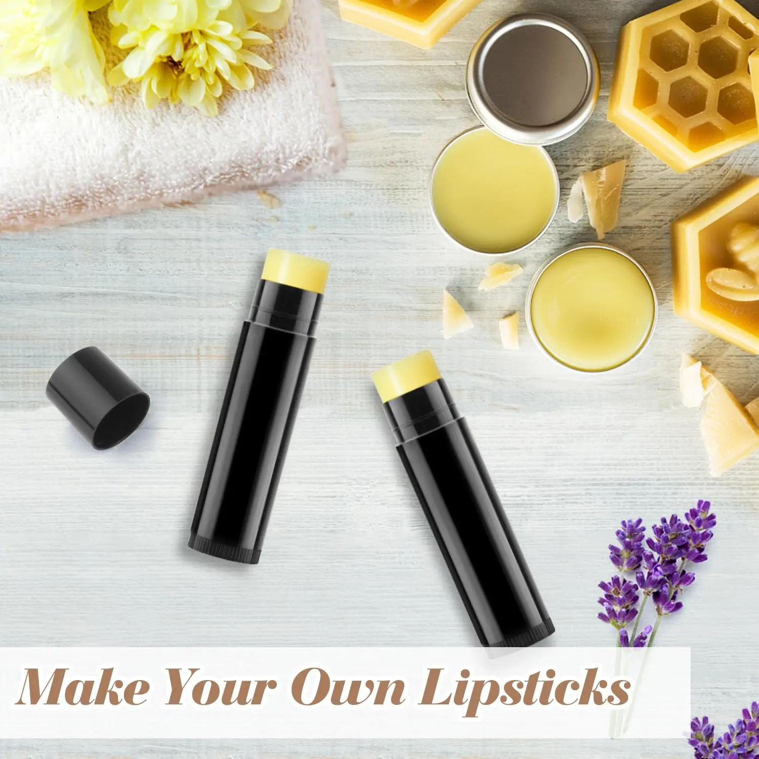100 Stück 5g Kunststoff-Lippenstifttuben, leere Lippenbalsam-Tuben, Behälter für Lipgloss, Aufbewahrungsbehälter mit Kappen für DIY-Make-up-Zubehör – Detail 7