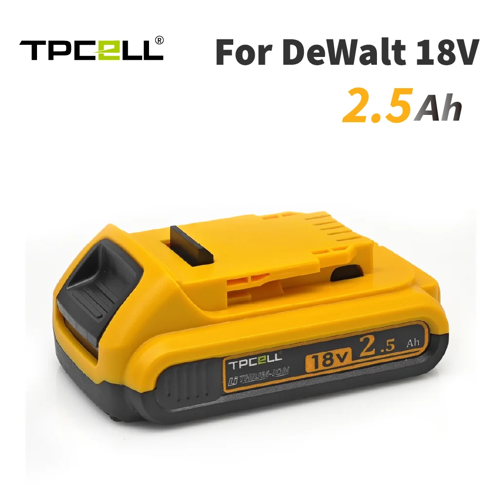 TPCELL 2.5Ah do baterii DeWalt 20V DCB204 wymienna bateria kompatybilna z baterią do narzędzi Dewalt 18V/20V