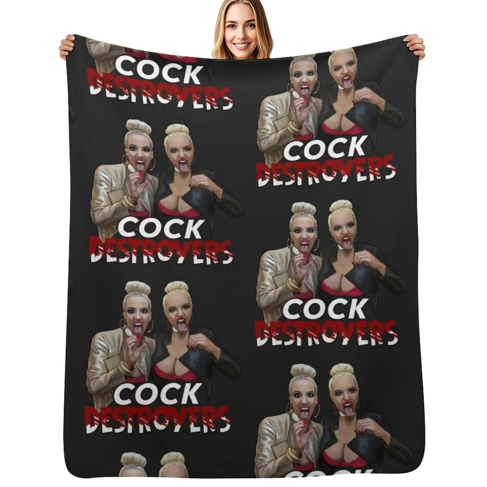 Cock destroyers are coming for ya! Throw Blanket Luxury Brand Luxury St Bed linens Cute Plaid Heavy Furrys Blankets